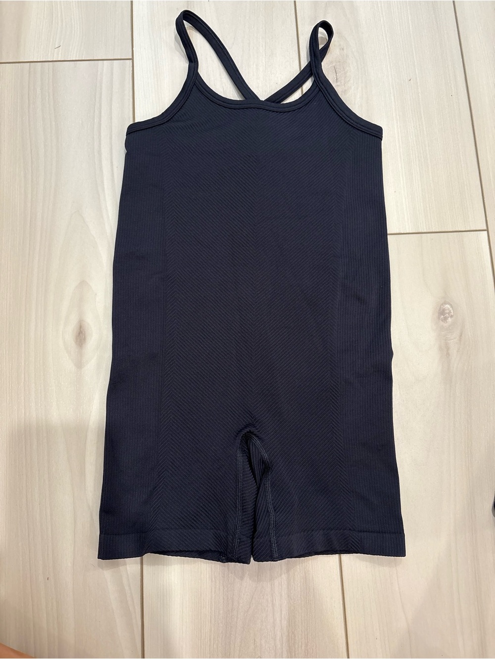 all in motion Black Ribbed Tank One-Piece
